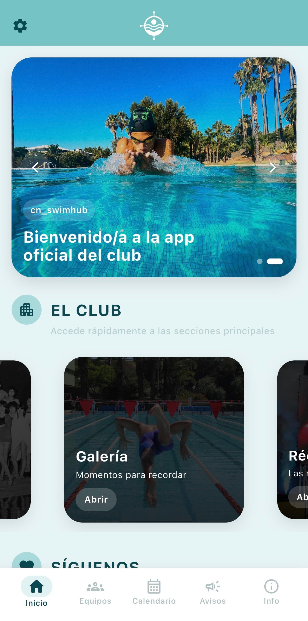 Captura real de la pantalla de asistencia de SwimHub
