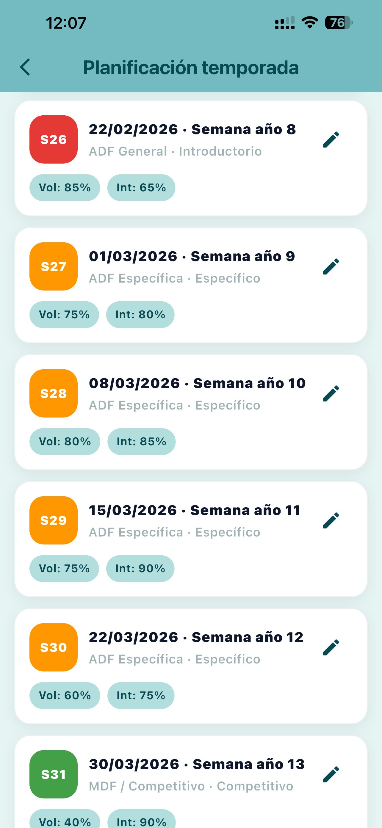 Temporada Coach